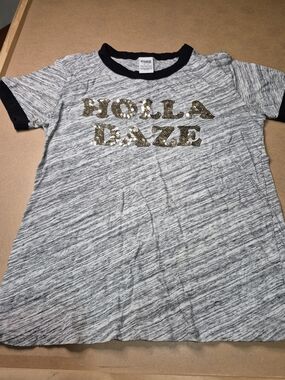 PINK Victoria's Secret Grey Marled Tee with Holographic Tag
